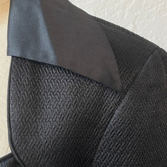 Escada Couture Black Corset Blazer Jacket Size 36 – Gold Button Sculpted Waist - Picture 9 of 13